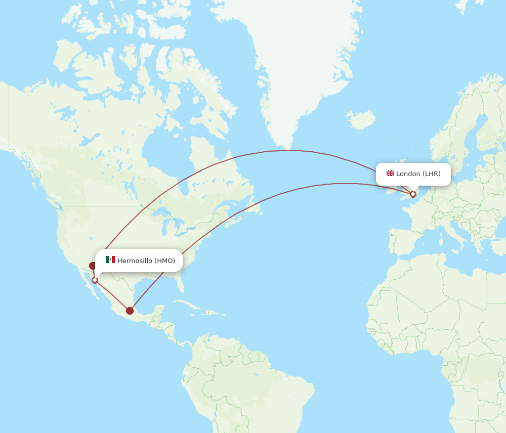 LHR-HMO flight routes