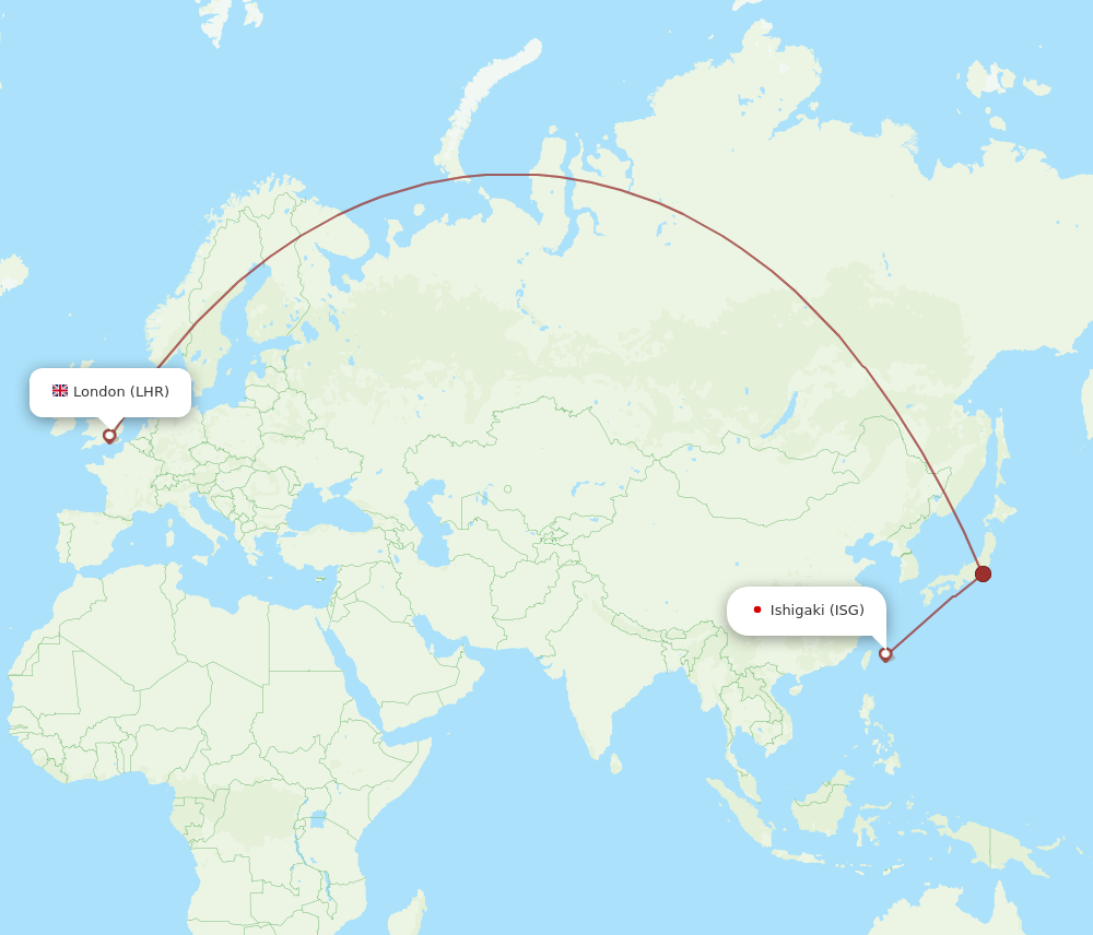 LHR-ISG flight routes