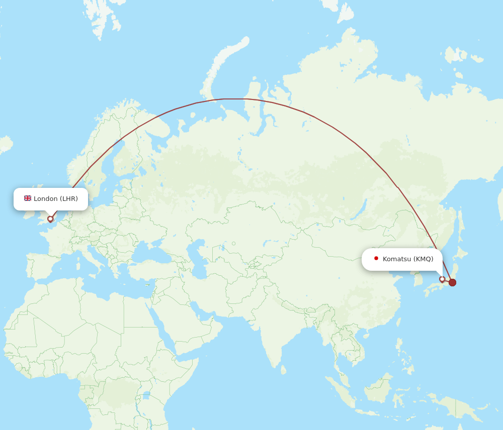 LHR-KMQ flight routes
