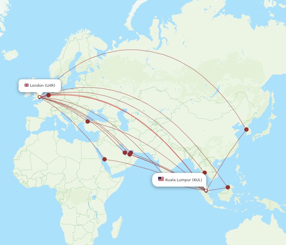 LHR-KUL flight routes
