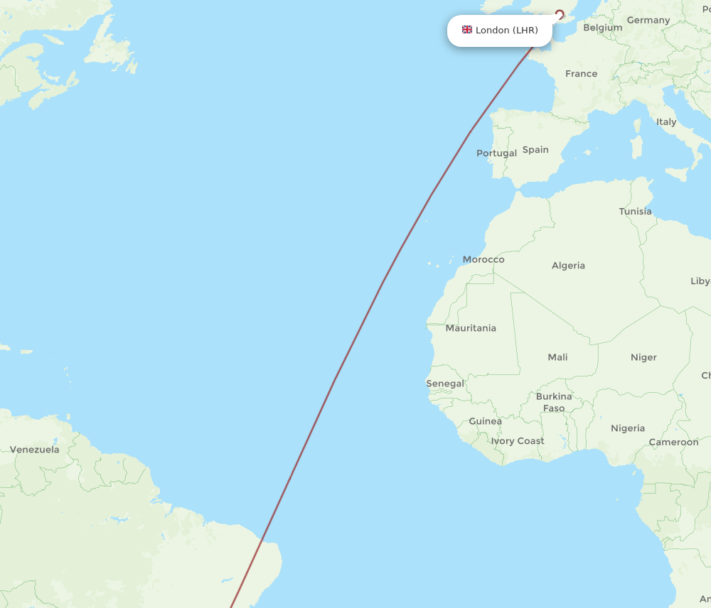 LHR-LDB flight routes