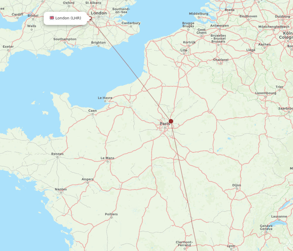 LHR-LPY flight routes