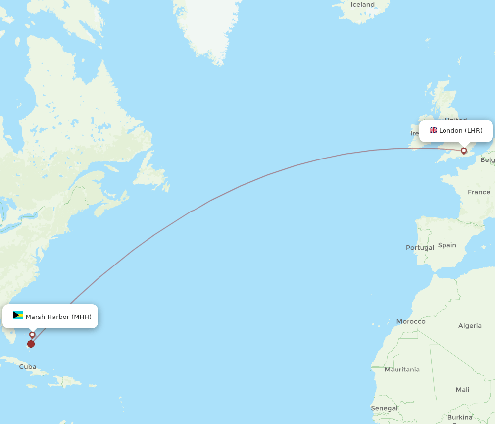 LHR-MHH flight routes