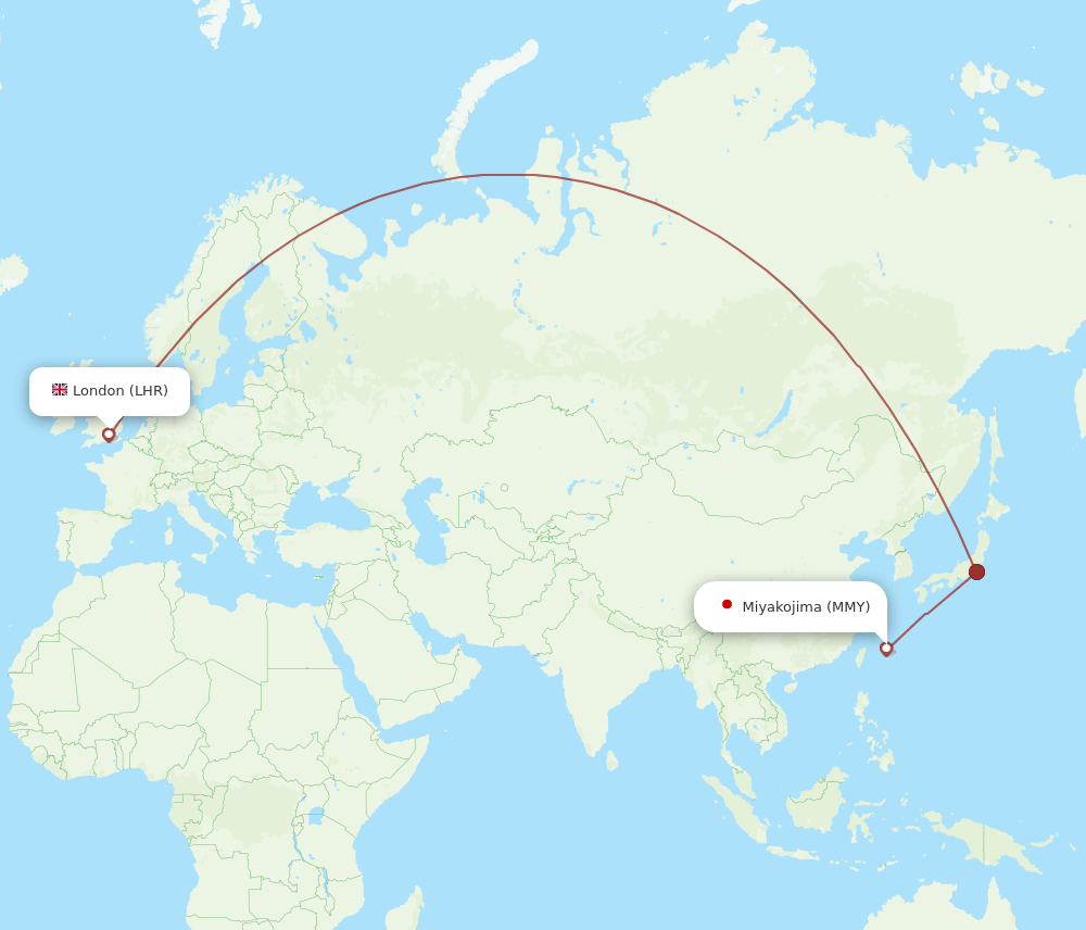 LHR-MMY flight routes