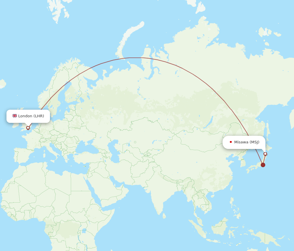 LHR-MSJ flight routes