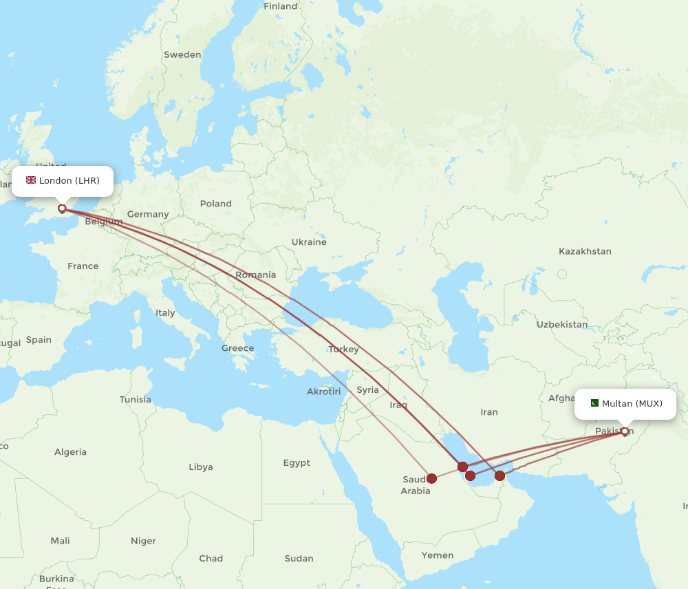 LHR-MUX flight routes