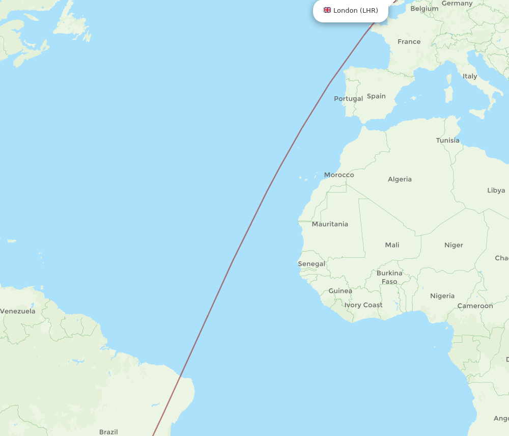 LHR-NVT flight routes