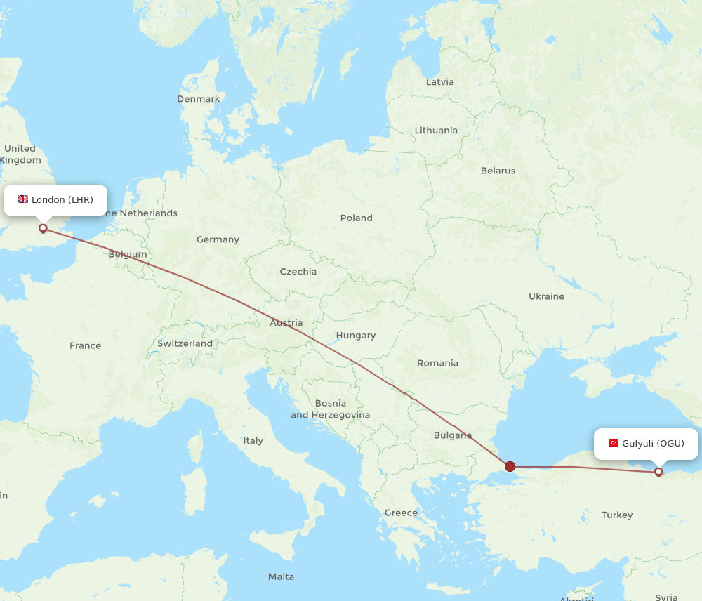 LHR-OGU flight routes
