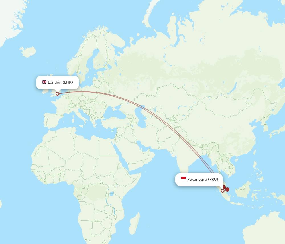 LHR-PKU flight routes