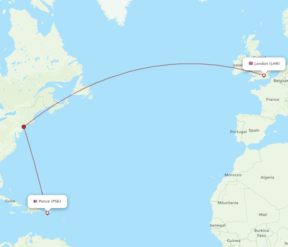 LHR-PSE flight routes
