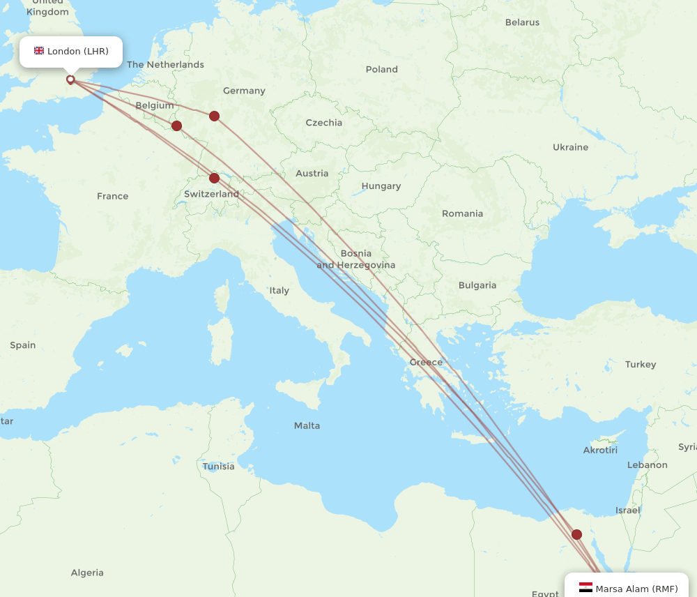 LHR-RMF flight routes