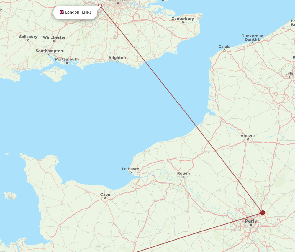 LHR-RNS flight routes