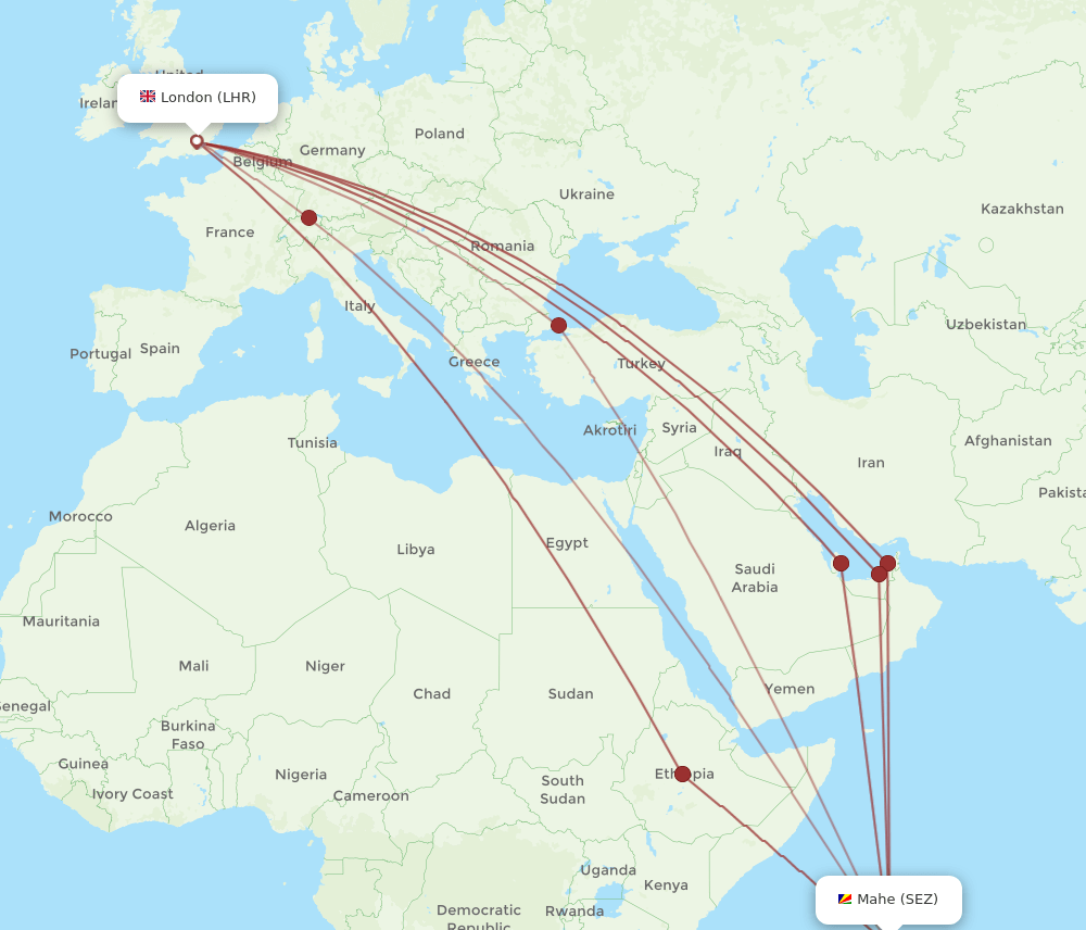 LHR-SEZ flight routes