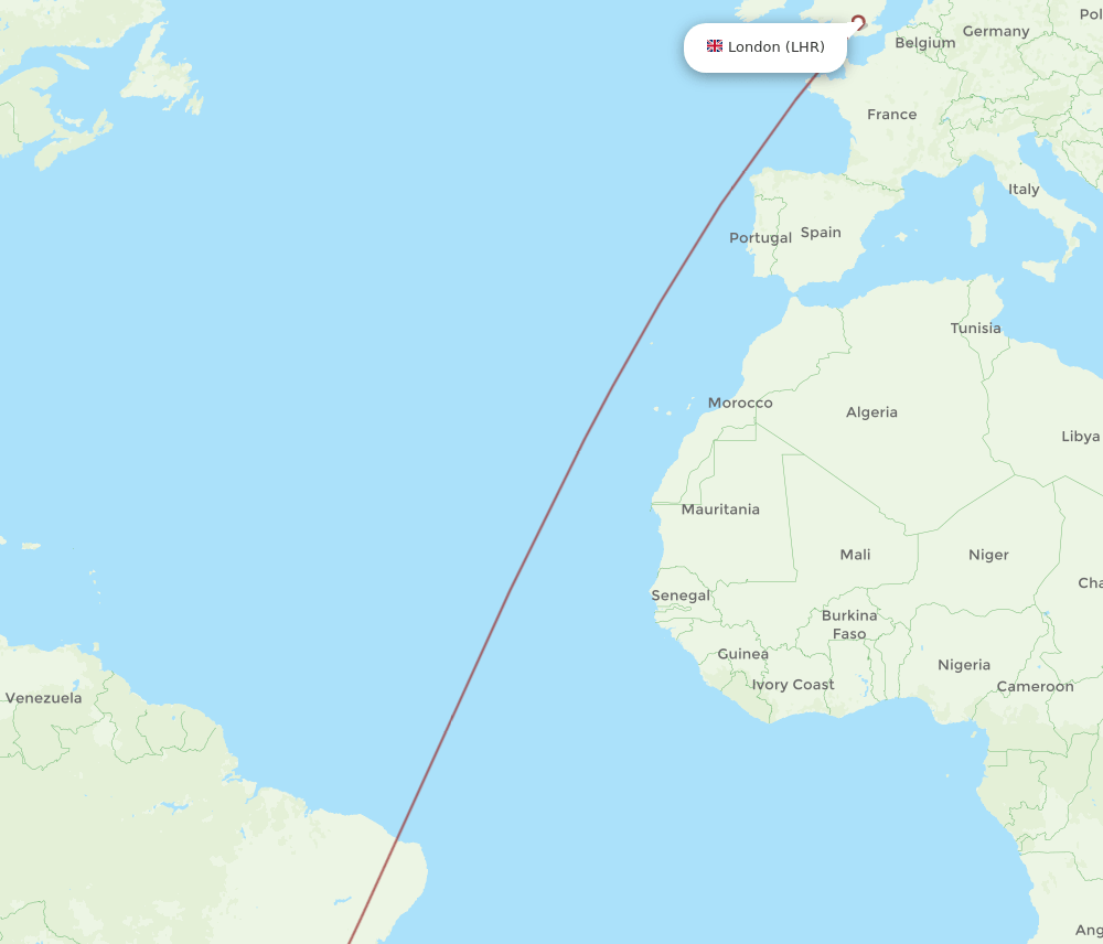 LHR-SJP flight routes