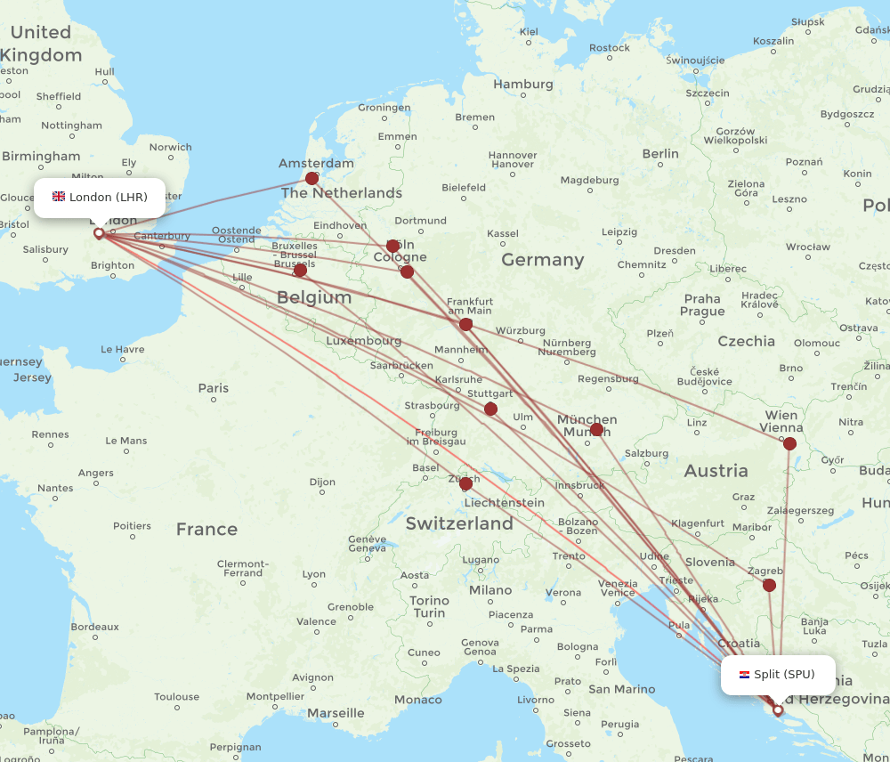 LHR-SPU flight routes
