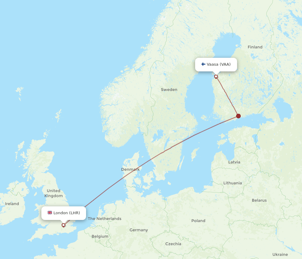 LHR-VAA flight routes