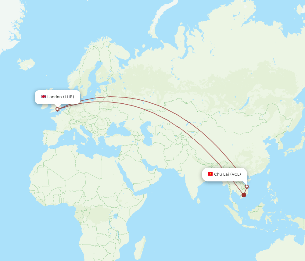 LHR-VCL flight routes