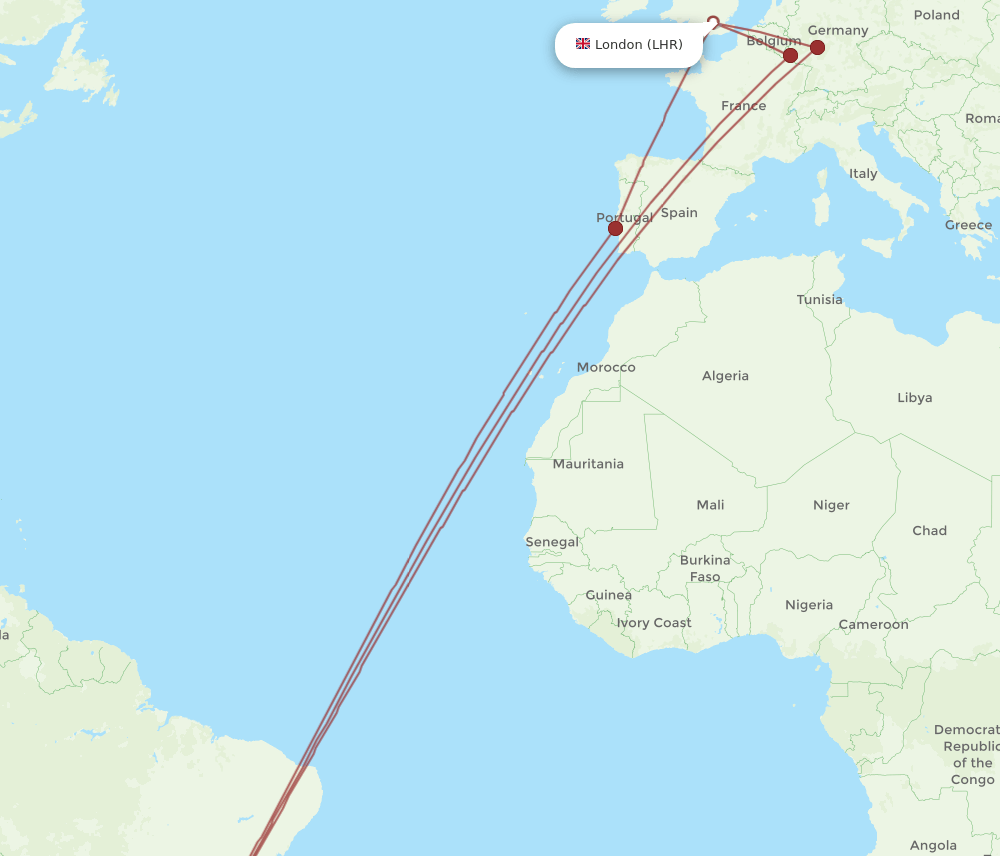 LHR-VCP flight routes
