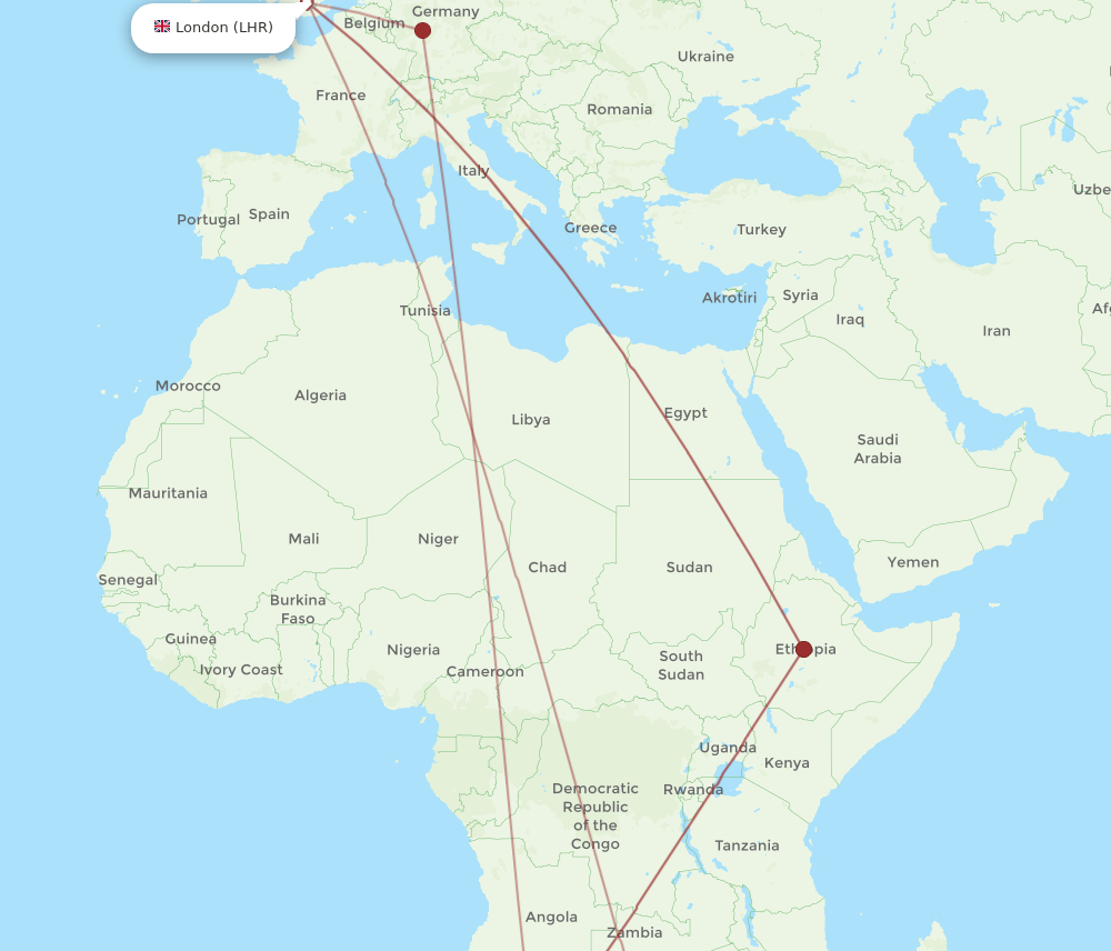 LHR-WDH flight routes