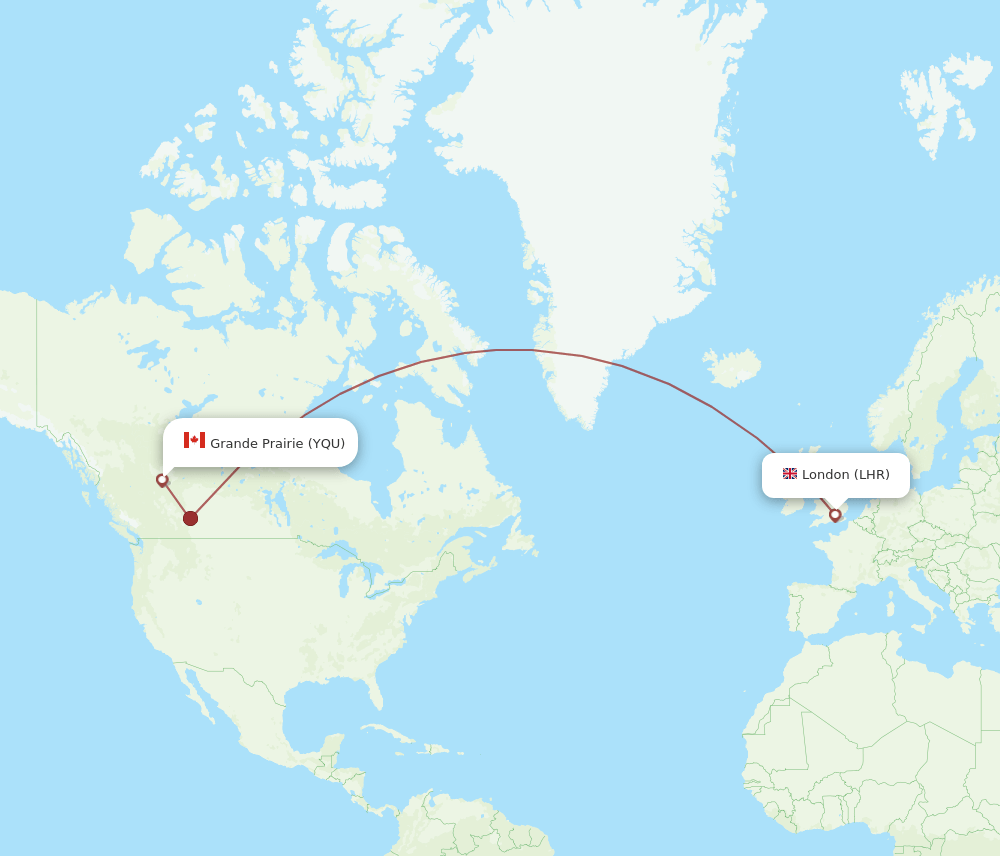 LHR-YQU flight routes