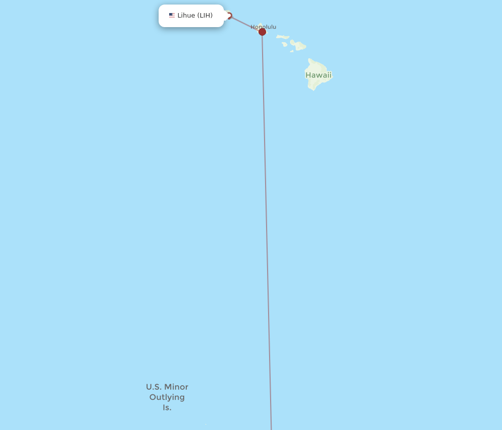 LIH-CXI flight routes