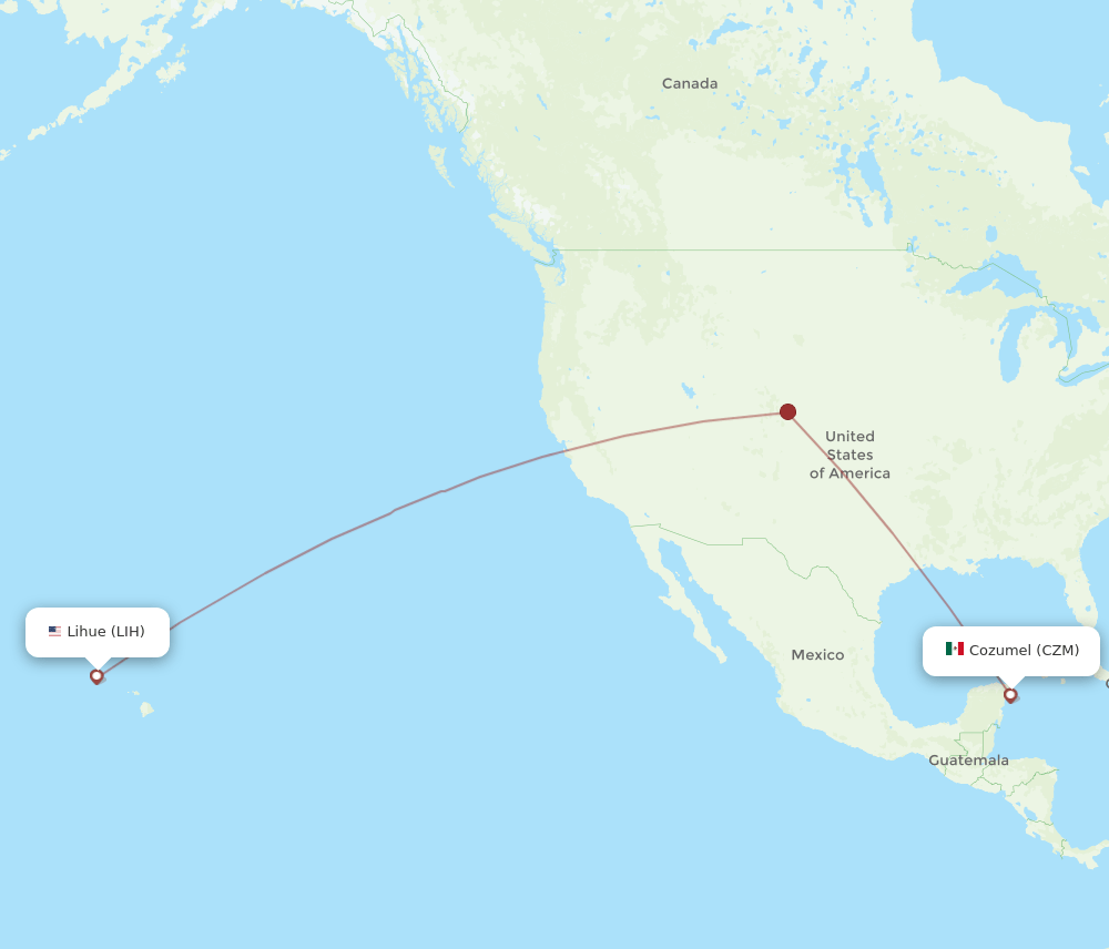 LIH-CZM flight routes