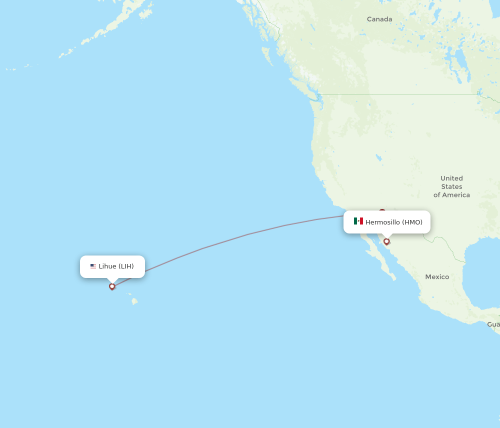 LIH-HMO flight routes