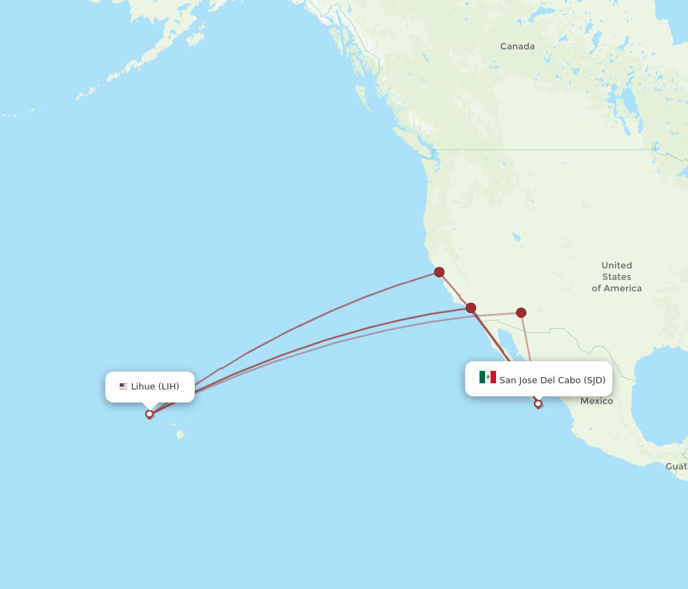 LIH-SJD flight routes
