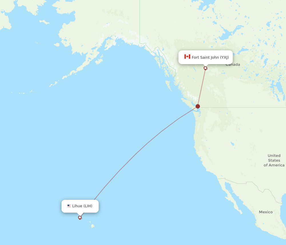 LIH-YXJ flight routes