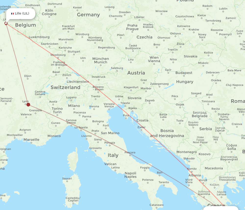 LIL-ATH flight routes