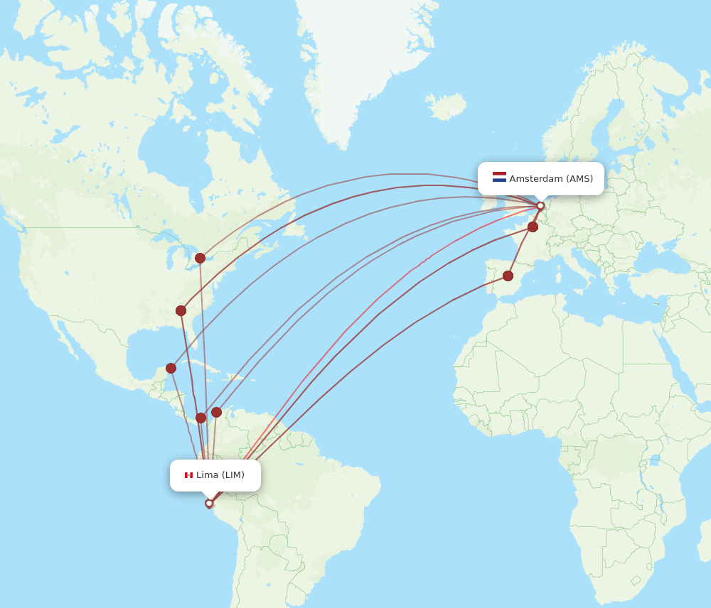 LIM-AMS flight routes