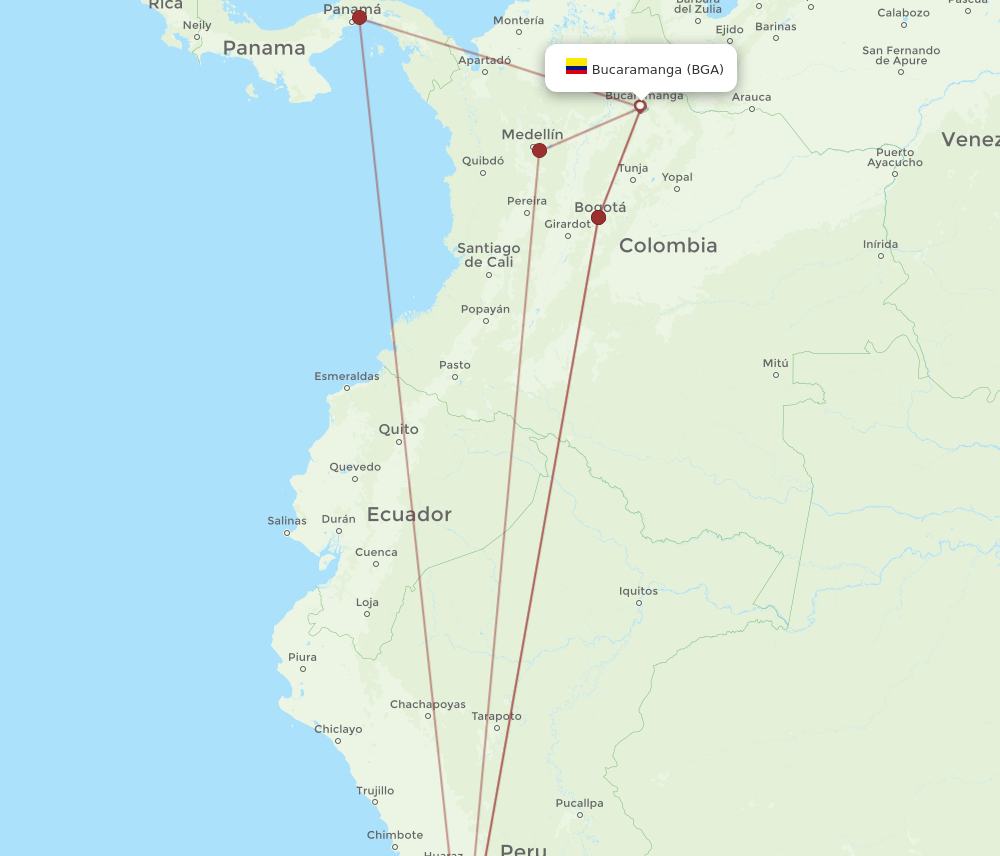 LIM-BGA flight routes