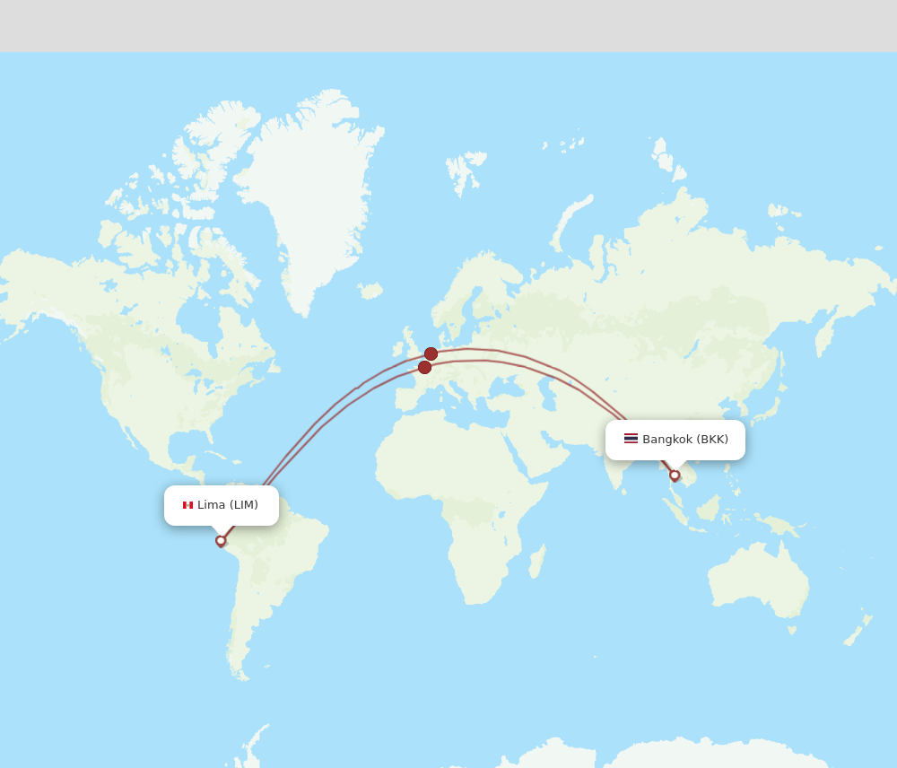 LIM-BKK flight routes