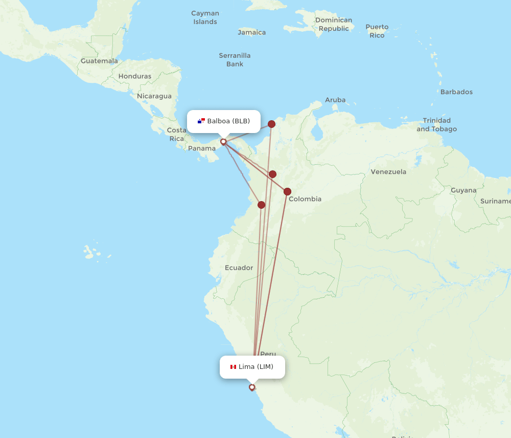 LIM-BLB flight routes