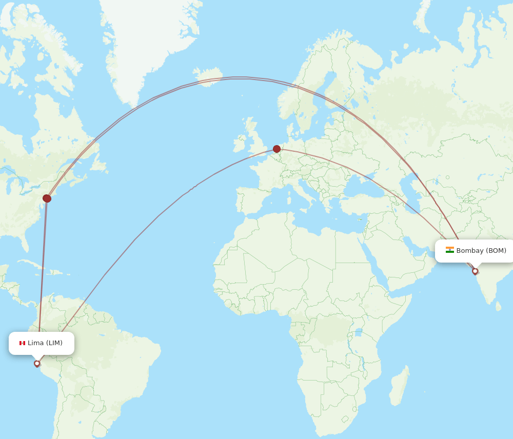 LIM-BOM flight routes