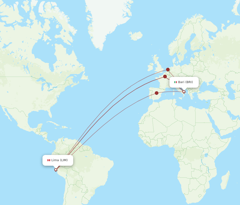 LIM-BRI flight routes