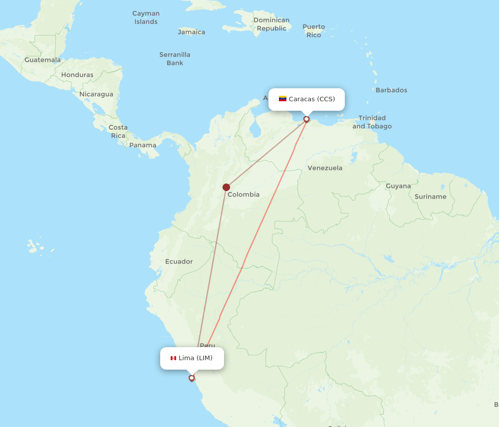 LIM to CCS flights and routes map