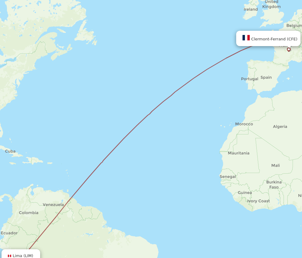 LIM-CFE flight routes