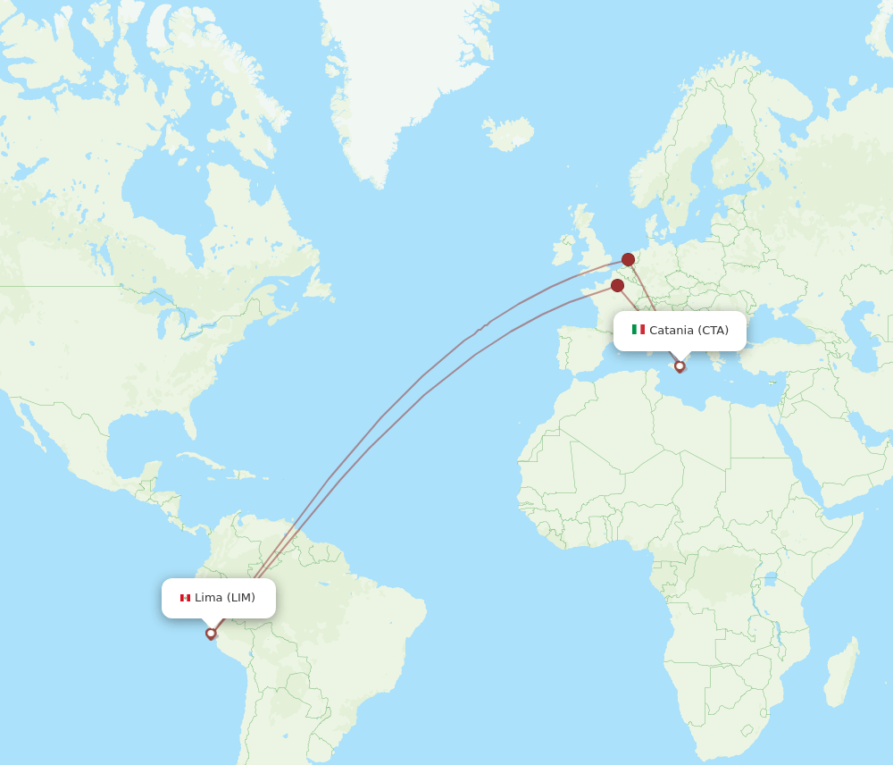 LIM-CTA flight routes
