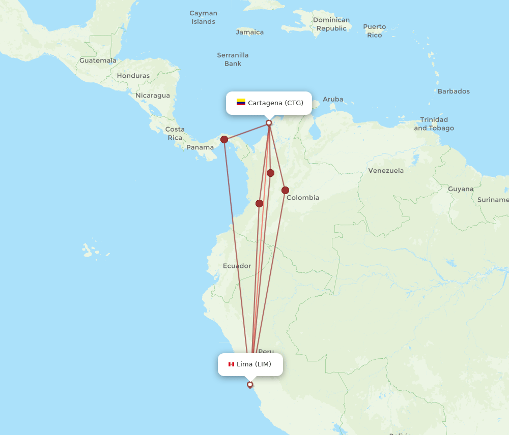 LIM-CTG flight routes
