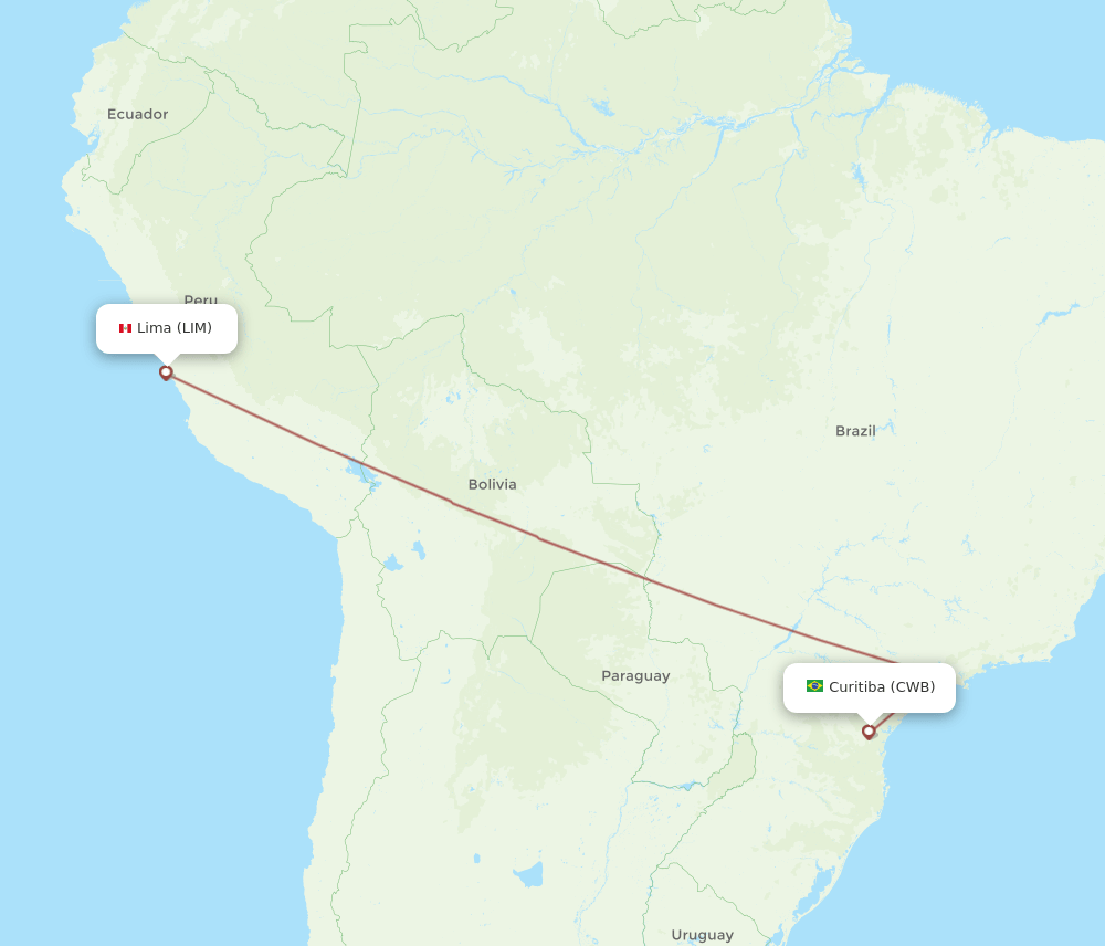 LIM-CWB flight routes