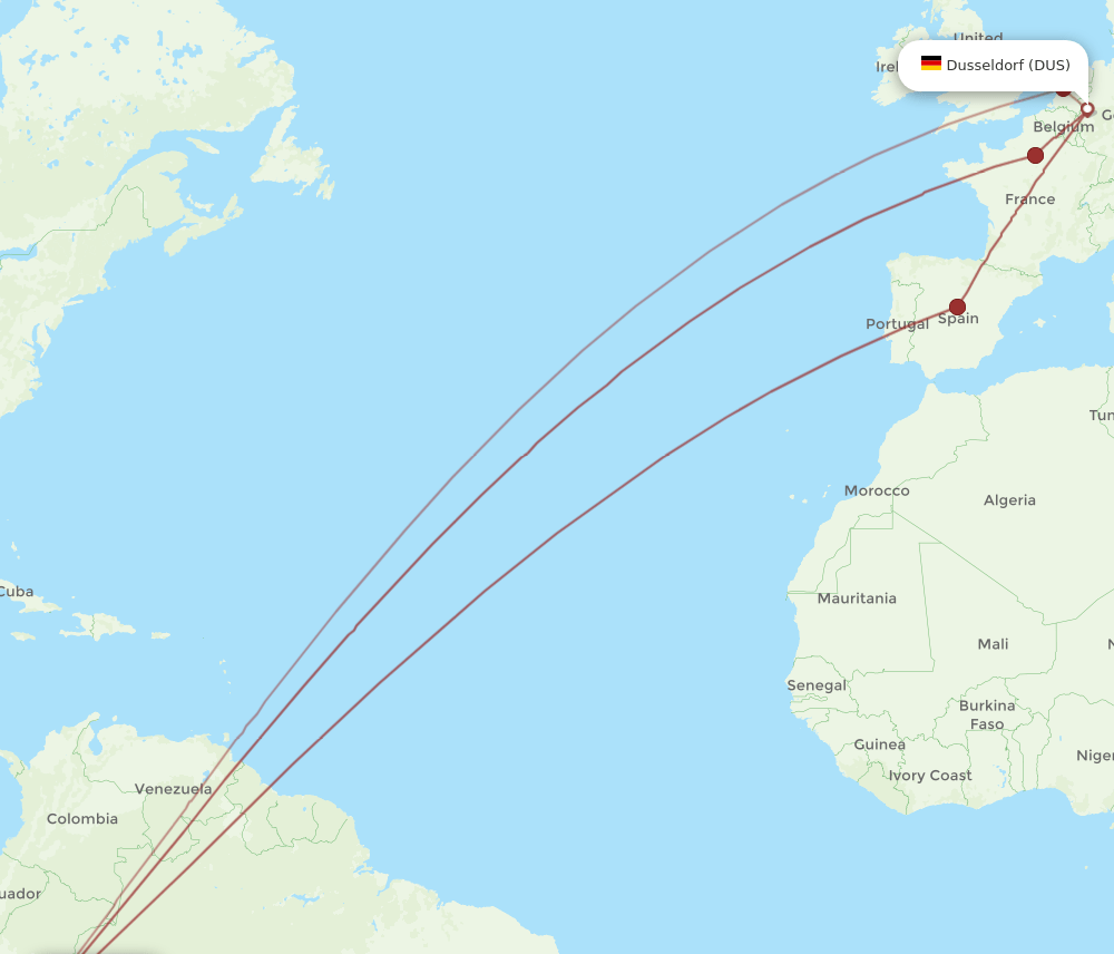 LIM-DUS flight routes