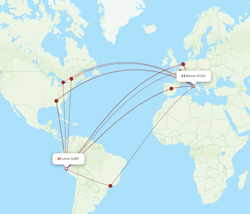 LIM-FCO flight routes
