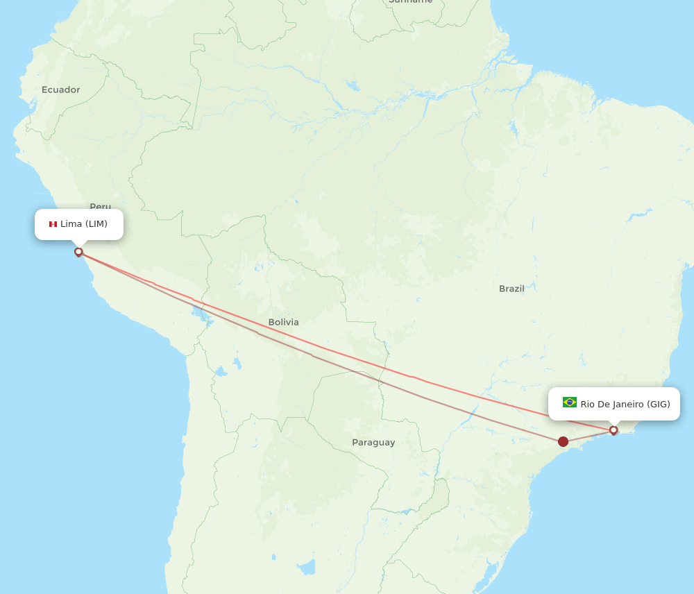 LIM-GIG flight routes