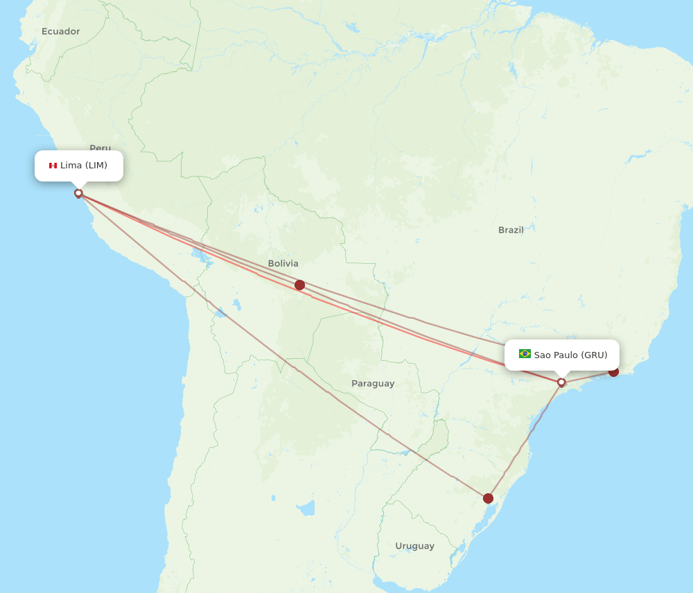 LIM-GRU flight routes