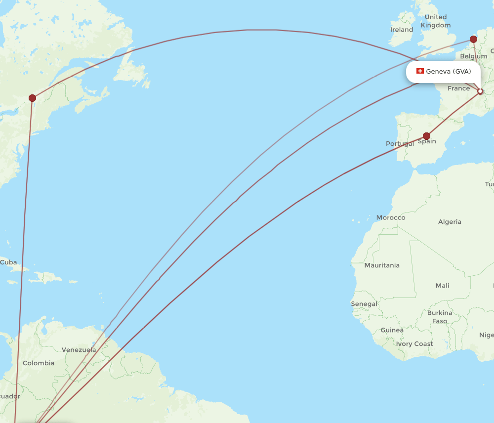 LIM-GVA flight routes