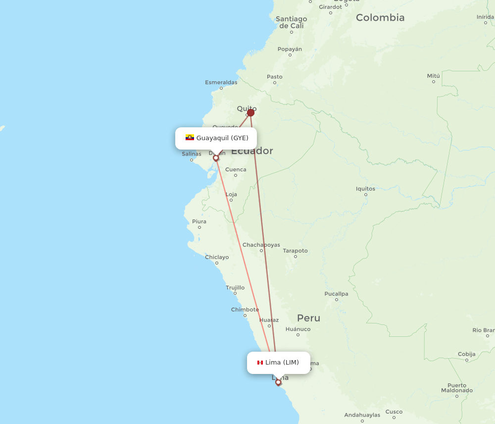 LIM-GYE flight routes