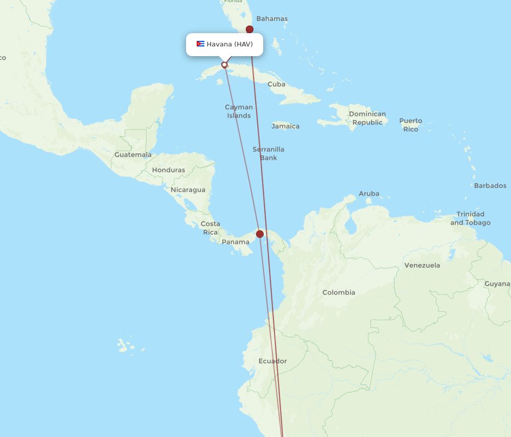 LIM-HAV flight routes
