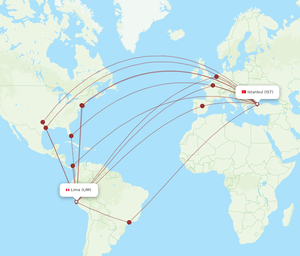 LIM-IST flight routes