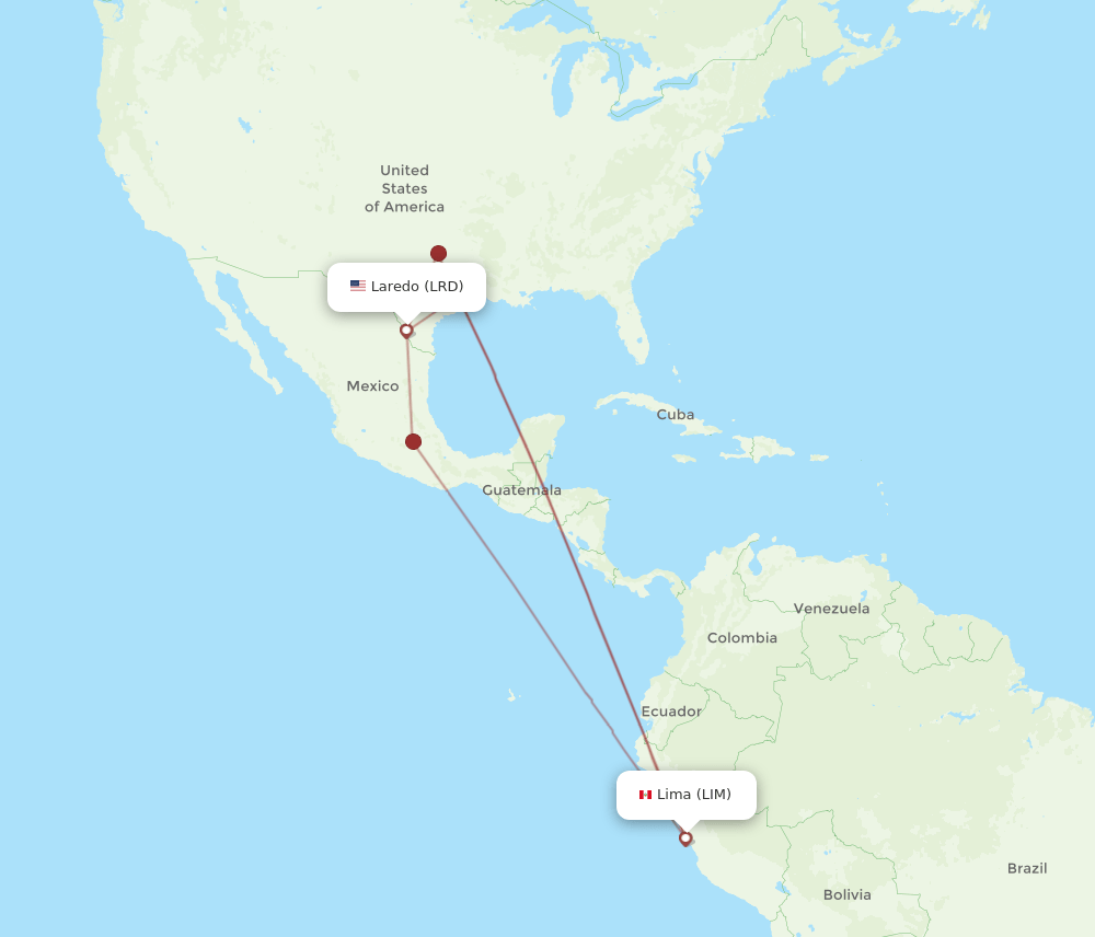 LIM-LRD flight routes